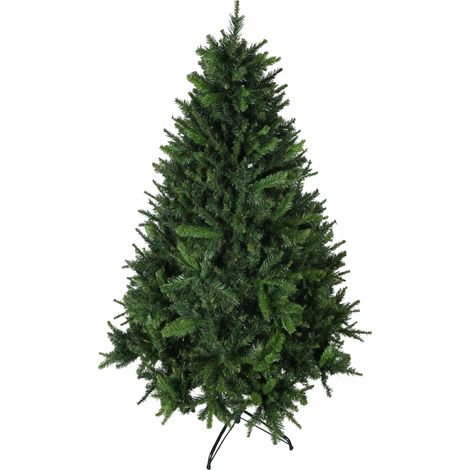 Albero di Natale Artificiale 180cm con 786 Rami, 2 Sezioni e Base in Metallo, Verde