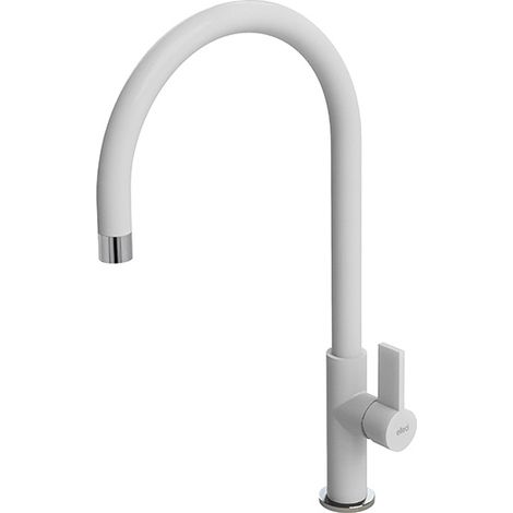 Rubinetto Miscelatore Cucina Elleci Volta Granitek Bianco MGKVTA68 (1/2)
