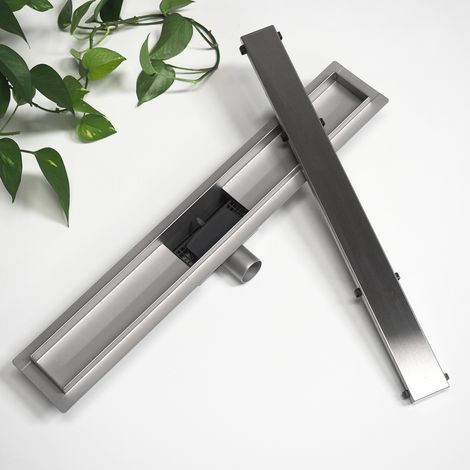 Duschrinne Kompletset befliesbar Edelstahl Drainset für bodengleiche Dusche Länge 70 cm (1/5)