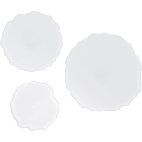 Moules en résine pour présentoir à gâteaux à 3 étages, moules ronds en silicone pour loisirs créatifs, support à gâteaux à 3 étages, moule à démoulage facile.