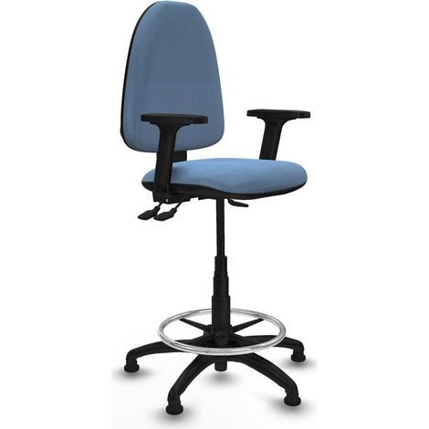 Piqueras y Crespo Aýna Taburete de oficina azul cielo (1/3)