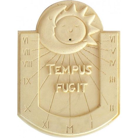 Cadran solaire motif Tempus Fugit pierre naturelle 26cmx37cm (1/2)
