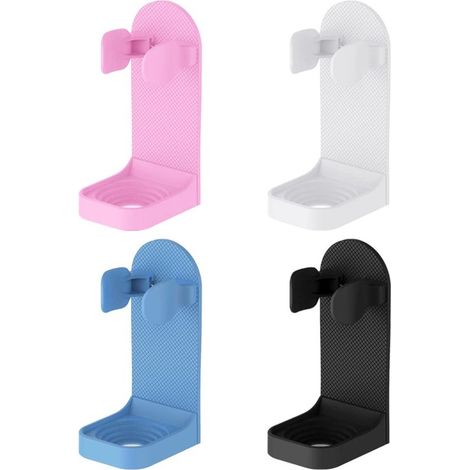 Supporto regolabile per spazzolino elettrico, da parete, 4 pezzi, superficie autoadesiva resistente (1/5)