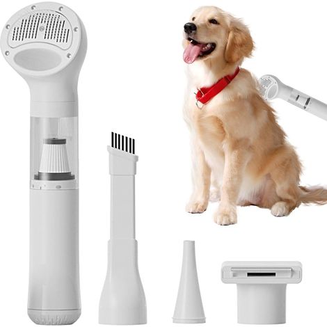 Aspirateur de toilettage pour chien – Puissance d'aspiration 5000–6000 PA, 60 W, kit de toilettage pour chat et chien, batterie de 1500 mAh Aspirateur portable pour poils d'animaux de compagnie (1/5)