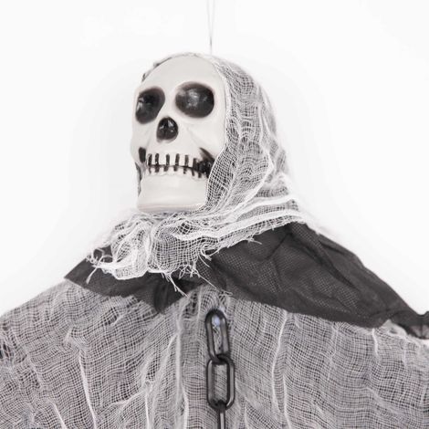 Hanging Ghost Skeleton Halloween Decor 90cm Chain Spooky Prop with Chained Arms (1/5)