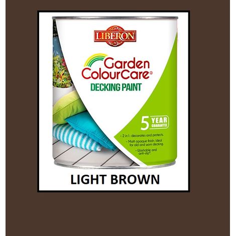 Liberon Extreme Garden Decking Paint - Light Brown - 2.5 Litres