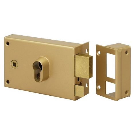 Serrure applique monopoint horizontale à fouillot profil européen 9762LAP - METALUX Droite 52.5 58 88 140 (1/4)