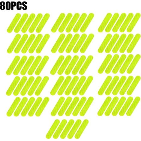Adesivi riflettenti di sicurezza serie Pro, strisce adesive riflettenti assortite, 80 pezzi, impermeabili e ad alta visibilità (1/5)