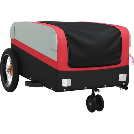 Remorque chariot transport de vélo 30 kg fer rouge (1/5)