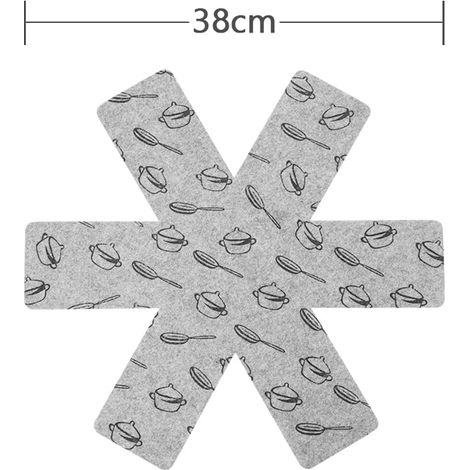 Protezioni per pentole e padelle, 8 pezzi di protezioni per pentole (38 cm), cuscinetti distanziatori separati di alta qualità e proteggono le superfici della cucina per evitare graffi (1/4)