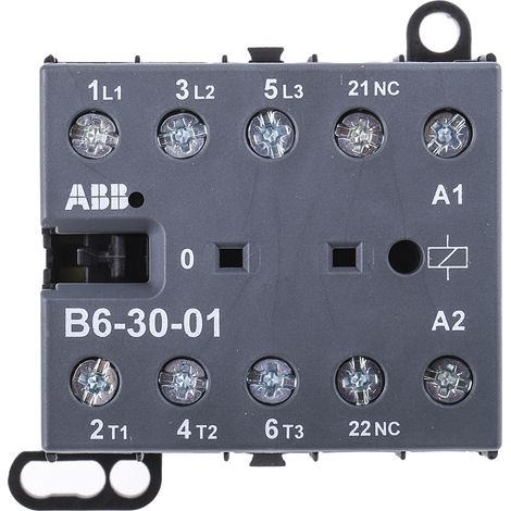 ABB – Contacteur à clé 3 pôles 3NO 20 A 230 V c.a. 4 kW – Pour assemblage à vis ou sur rail DIN – Puissance moteur 4 kW (1/3)