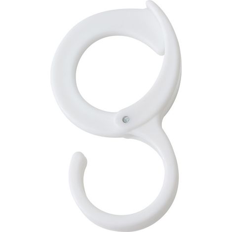 Crochet en forme de S, blanc, 1 pièce Crochet multifonction pour salle de bain, sans perçage Petit crochet pour cuisine