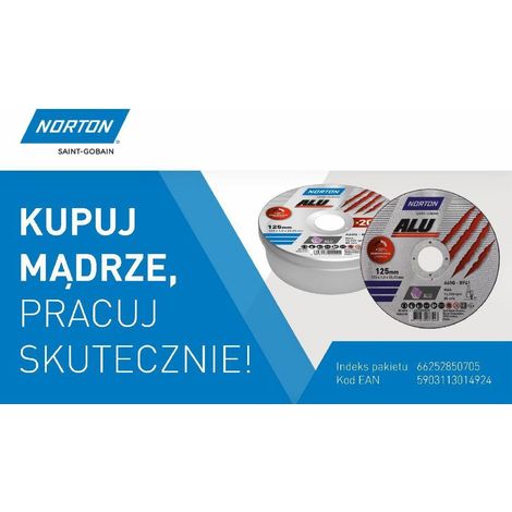 Disques de découpe Norton aluminium 125 mm épaisseur 1 mm