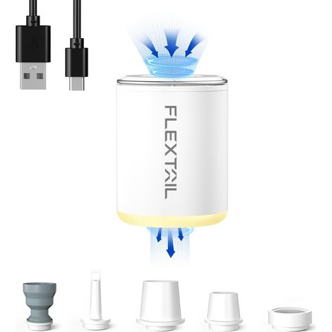 TINY PUMP2 X Pompe à air électrique avec batterie de 1300 mAh, mini pompe portable, compacte, rechargeable par USB, pour matelas gonflable, bouée, sac sous vide pour vêtements (1/5)