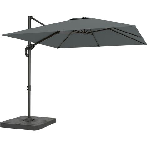 Freiarmschirm mit Standgewichten, UPF50+ Polyester