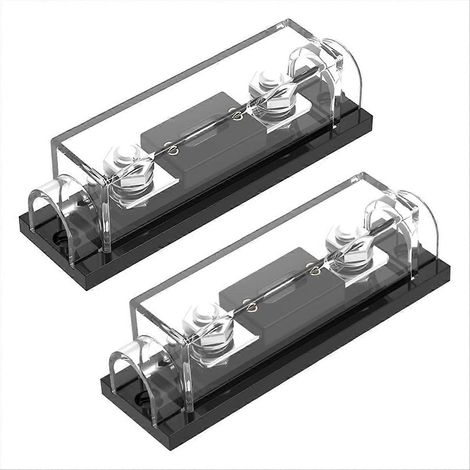ANL 300A Sicherungshalter, Inline-Sicherungshalter kompatibel mit 0/2/4 AWG-Kabeln, Hochleistungssicherung für Auto- und Boots-Audioinstallationen, Komplettset mit wasserdichtem Schutz (1/5)