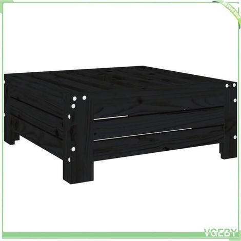 Couvercle de base de parasol - FAFEICY - 825335 - Bois de pin massif - Noir - 63,5x63,5x26 cm (1/5)