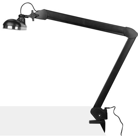 Elegante lampada da officina a LED 801-tl con intensità e colore della luce regolabili, nera (1/5)