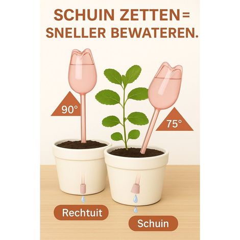 4er-Pack automatische Bewässerungsbirnen für Pflanzen, geeignet für Zimmer- und Gartenpflanzen, Bewässerungsstäbchen für den Urlaub (1/5)