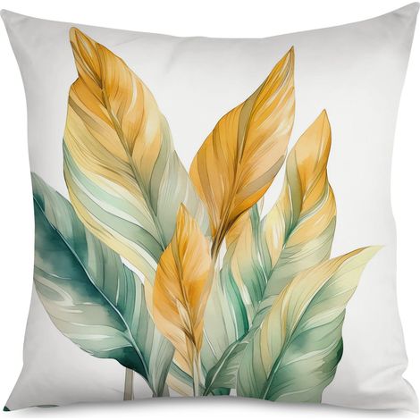 Housse de coussin à motif feuilles de séneçon (1/5)