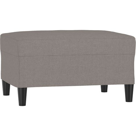 Reposapiés de tela gris taupe 70x55x41 cm vidaXL
