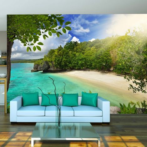 Papier peint plage ensoleillée - 250 x 175 cm