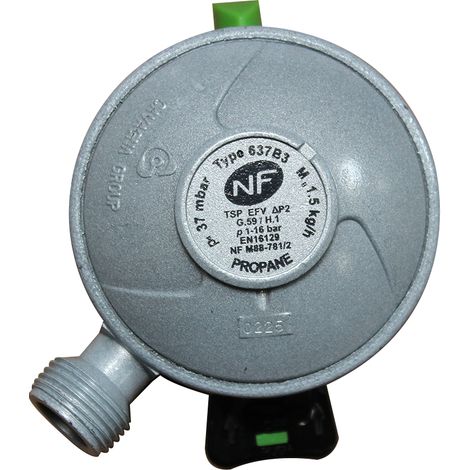 Détendeur propane RECA QuickOn CUBE Ø 27 1,5 kg/h 37 mbar sortie M20x1,5 (1/4)