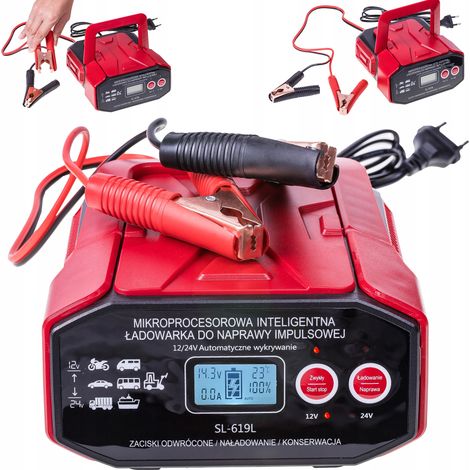 Cargador de batería para coche 24V 12V 30A AGM con función de arranque y parada (1/5)