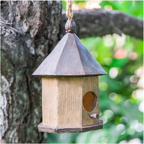 Statue de jardin Décorations de jardin Ornement de jardin extérieur Simulation Résine Nid d'oiseau créatif Intérieur ou extérieur Statue extérieure 1pc (1/3)