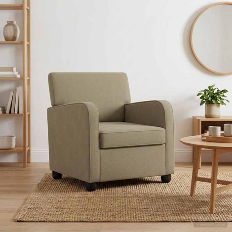 vidaXL Fauteuil Kaki Velours (1/5)
