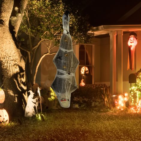 Mummia di Halloween, decorazione di Halloween, con funzione sonora, sensore di movimento e luci LED, 60 cm x 16 cm x 170 cm (1/5)