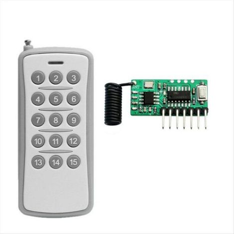 Module de Port Série Sans Fil 433M, Module Flash TTL, Carte Adaptateur de Communication avec Télécommande 15 Touches (1/4)