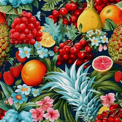 Tela decorativa para exteriores Oxford - Motivo frutal  DX6379 (1/5)