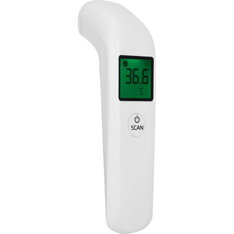 Thermomètre frontal portable infrarouge numérique sans contact avec alarme de fièvre et 50 mémoires (1/5)