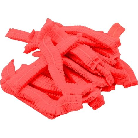 Copricapo monouso, materiale traspirante, design ecologico, rosso (1/2)