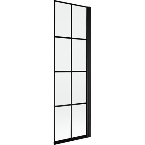 Mexen Mist paravent de douche 1 panneau droit 60 x 150 cm, grille noire, noir - 8A9-060-001-70-77-P (1/4)