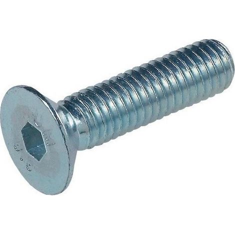Vis à métaux tête fraisée hexagonale creuse classe 10.9 DIN 7991 zinguée 6X40 boîte de 100 - FHC6X40ZING (1/2)