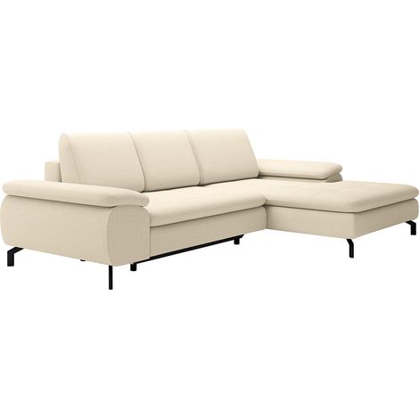Divano letto angolo a destra in Tessuto testurizzato Beige - ARCHIBALD
