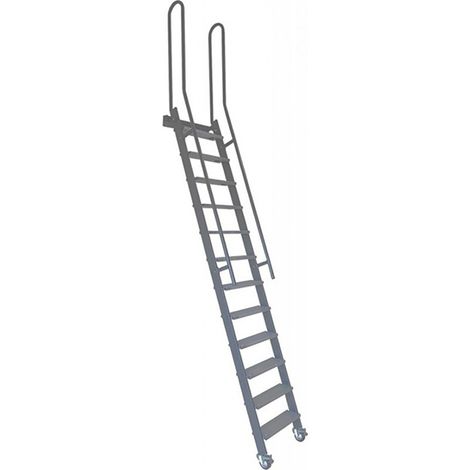 Scala acciaio - Gradini metallo - Altezza suolo a suolo 2.50m - SSPFXL-263-G-RV