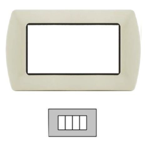 PLACCA 8804-28 4P PANNA/INT METALLO