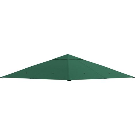 Toile de rechange pour pavillon toit de remplacement tonnelle tissu polyester haute densité 180 g/m² anti-UV 3 x 3 m vert