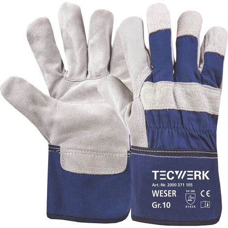 Gants Weser Taille 10 bleus EN 388 EPI II TECWERK (1/2)