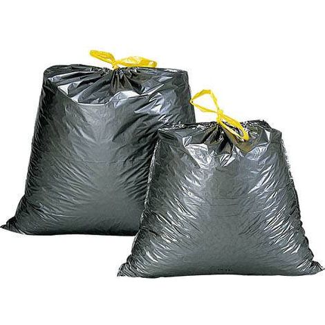 Sac poubelle 30 litres liens coulissants - paquet de 100