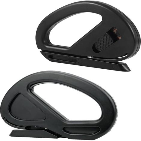 Noir，2PCS Coupe Papier Cadeau, Coupe Papier d'emballage avec Poignée, Coupe Papier Cadeau Coulissant, pour Anniversaire, Vacances, Papier Emballage Artisanal (1/4)