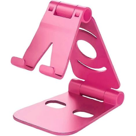 Support universel pour téléphone et tablette, réglable en hauteur et en angle, avec berceau pliable pour regarder des vidéos. (1/5)