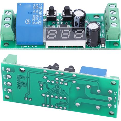 Module de détection de tension continue, affichage numérique, relais haute précision, composant électronique 12 V CC (1/5)