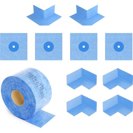 Isolbau Dichtset Dichtband 50m Bandset Dichtmanschetten Dusche Innenecke Bad (1/5)