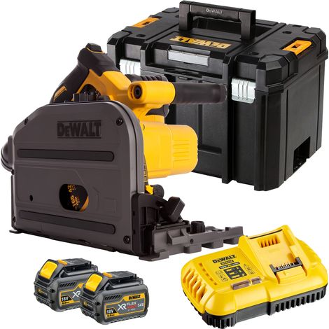 DeWALT DCS520T2-GB Cordless 54V XR Flexvolt Brushless Plunge Saw Set With 2x6Ah Batts, Charger And Case (1/5)