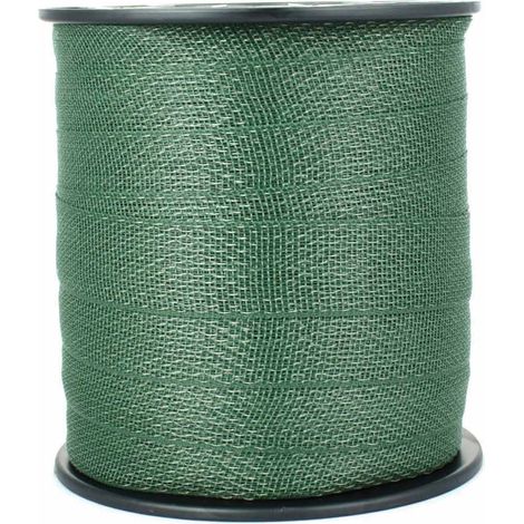 Bande de couleur verte pour clôtures électriques 4 cm en rouleau de 200 m avec 9 conducteurs en acier 0,20 mm
