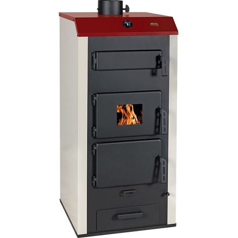 Prity – Chaudière à bois 3,2 kW – Efficacité 77,6 % – Pour chauffage central – Conduit de sortie 150 mm – Volume chauffe-eau 72 L (1/3)